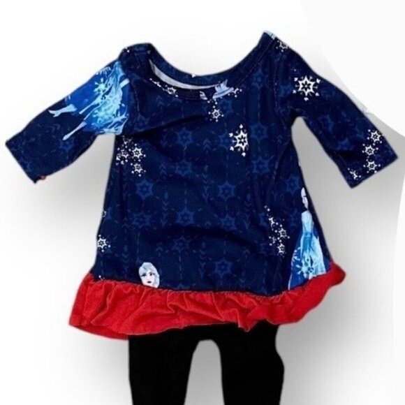 Disney Frozen Dress Tutu Leggings & Ballet Flats, 18" Dolls, American Gril Doll - Picture 4 of 7